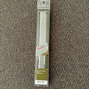 Speidel Twist-On Stretch Watchband NOS Silver  Stainless Steel USA 16 New